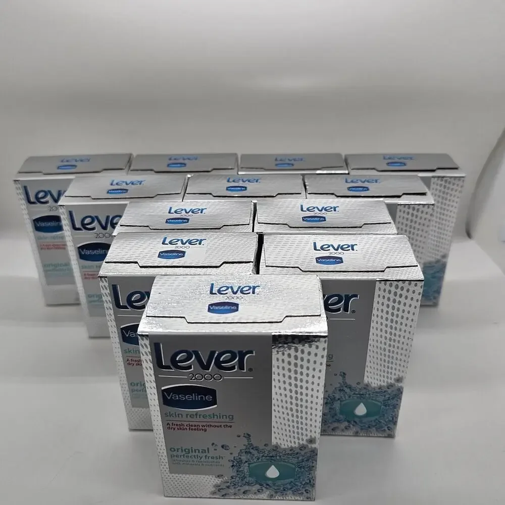 Lever 2000 Vaseline Skin Refreshing Original Bar Soap Body Wash Lot of‎ 12